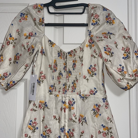 Reformation Belgium Linen Dress Gala Embroidery - Picture 10 of 16